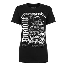 Load image into Gallery viewer, WOMEN'S | AMERICA / FREEDOM Ambigram | - BLACK SHORT SLEEVE T-SHIRT