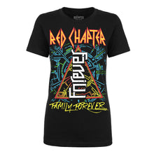 Load image into Gallery viewer, WOMEN'S | FAMILY / FOREVER Ambigram | - BLACK SHORT SLEEVE T-SHIRT