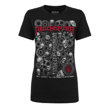 Load image into Gallery viewer, WOMEN&#39;S | WHAT DOESN&#39;T KILL ME / MAKES ME STRONGER AMBIGRAM | - BLACK SHORT SLEEVE T-SHIRT
