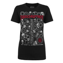 Load image into Gallery viewer, WOMEN'S | WHAT DOESN'T KILL ME / MAKES ME STRONGER AMBIGRAM | - BLACK SHORT SLEEVE T-SHIRT