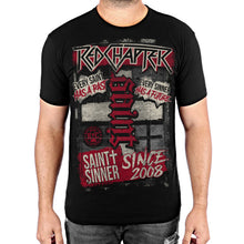 Load image into Gallery viewer, MEN&#39;S | Saint / Sinner Ambigram | - Black Short Sleeve T-Shirt
