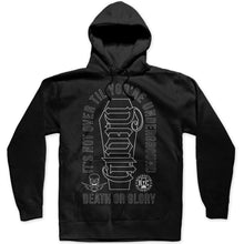 Load image into Gallery viewer, MEN'S | Death / Glory Ambigram | - Black Long Sleeve Hoodie