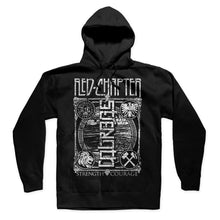 Load image into Gallery viewer, MEN'S | Strength / Courage Ambigram | - Black Long Sleeve Hoodie
