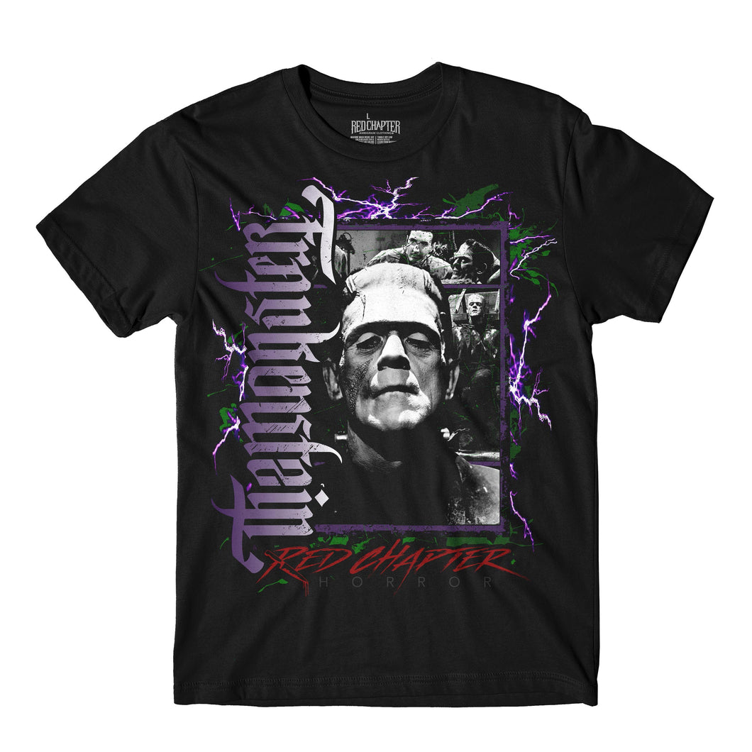 MEN'S HORROR | Frankenstein / TheMonster Ambigram | - Short Sleeve T-Shirt