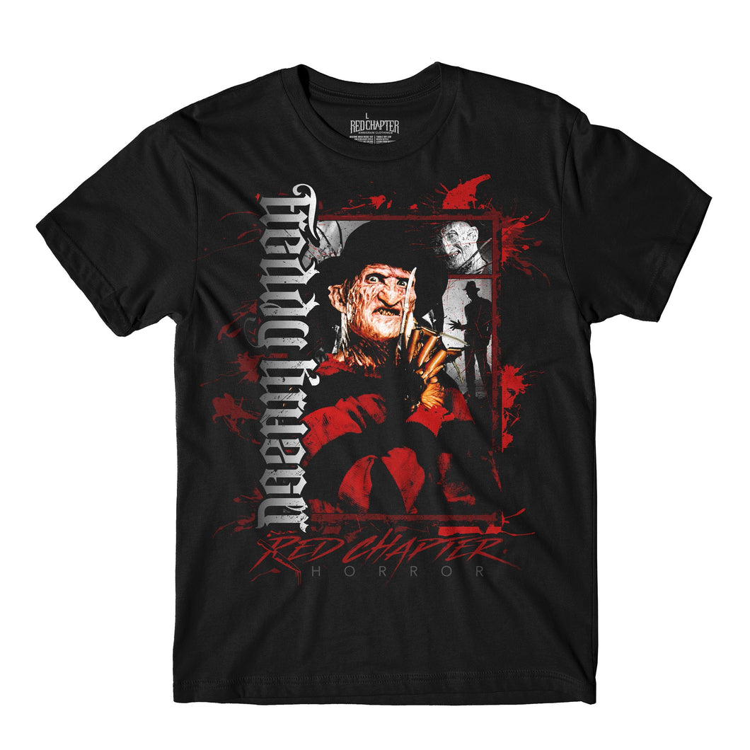 MEN'S HORROR | Freddy Krueger / Dream Demon Ambigram | - Short Sleeve T-Shirt