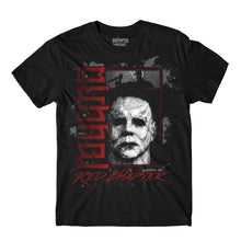 Load image into Gallery viewer, MEN&#39;S HORROR | Michael / Myers Ambigram | - Short Sleeve T-Shirt
