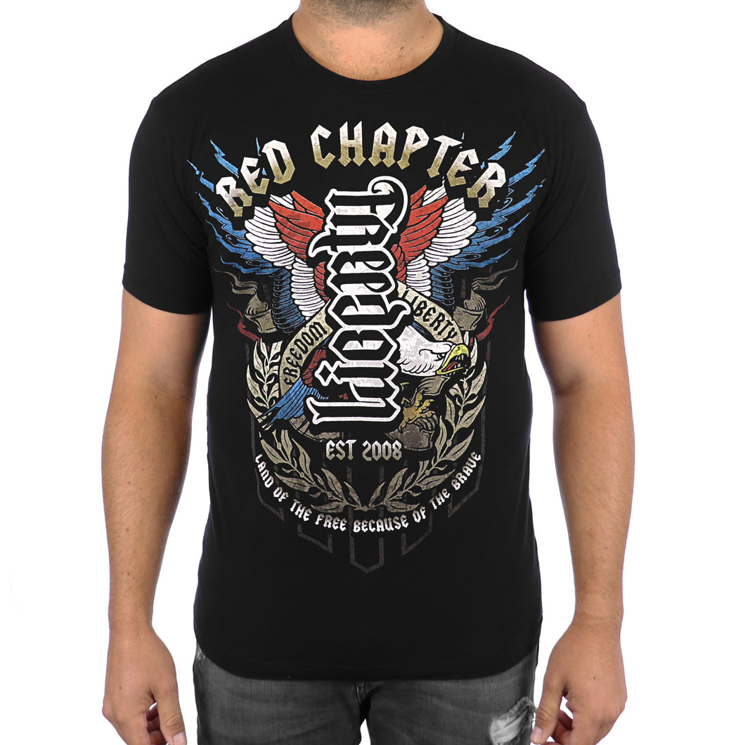 MEN'S | Freedom / Liberty Ambigram | - Black Short Sleeve T-Shirt