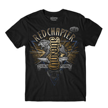 Load image into Gallery viewer, MEN&#39;S | Strength / Courage Ambigram | - Black Short Sleeve T-Shirt
