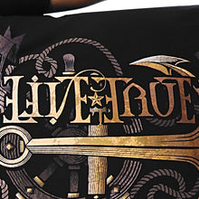 Load image into Gallery viewer, MEN&#39;S | Live True / Love Life Ambigram | - Black Short Sleeve T-Shirt
