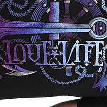 Load image into Gallery viewer, MEN&#39;S | Live True / Love Life Ambigram | - Black Short Sleeve T-Shirt
